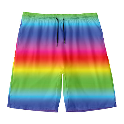 Rainbow Print Men's Swim Trunks
