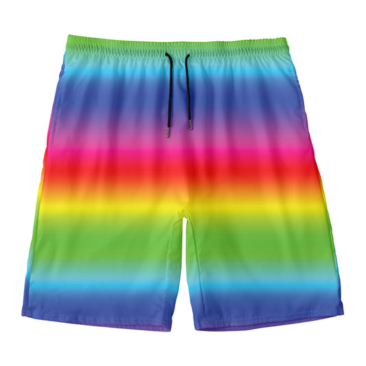 Rainbow Print Men's Swim Trunks