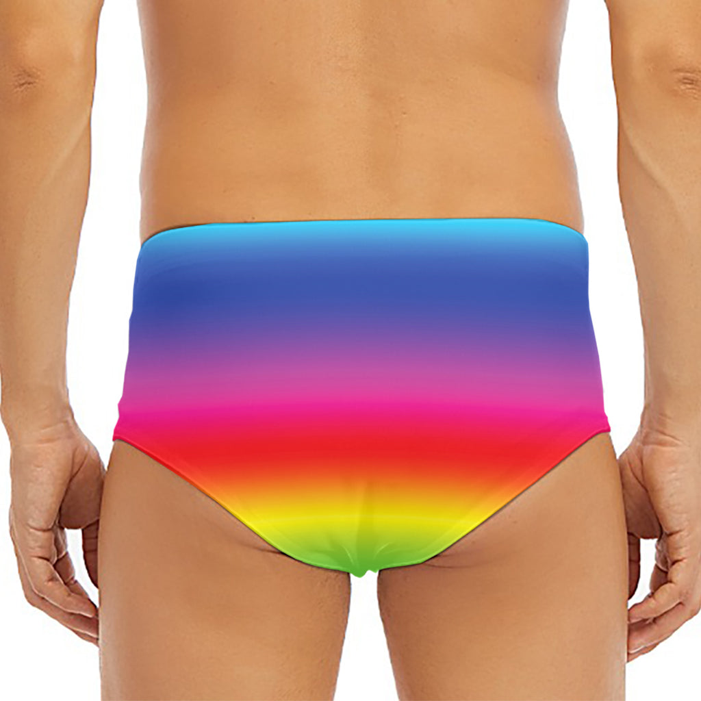 Rainbow Print Men's Triangle Swim Briefs