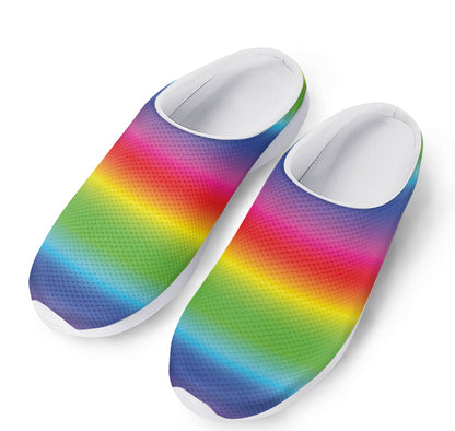 Rainbow Print Mesh Casual Shoes