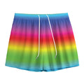 Rainbow Print Mesh Shorts