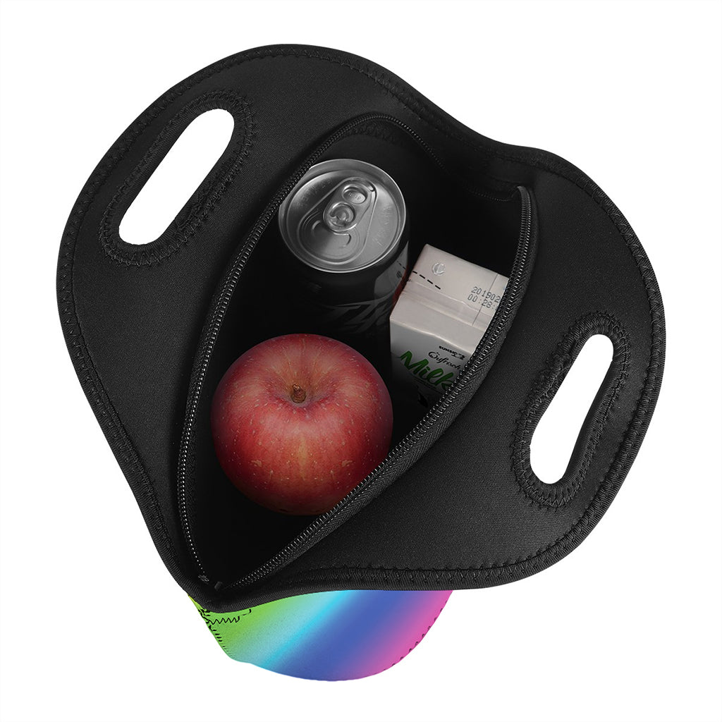 Rainbow Print Neoprene Lunch Bag