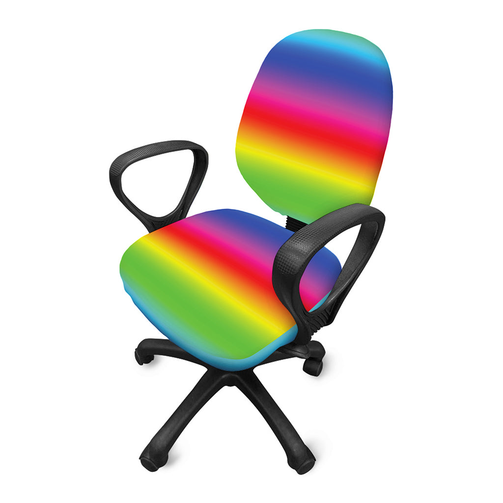 Rainbow Print Office Chair Cover