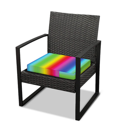 Rainbow Print Outdoor Seat Cushion Cover