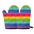 Rainbow Print Oven Mitts