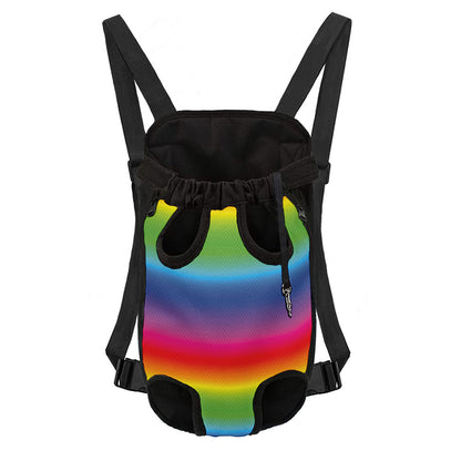 Rainbow Print Pet Carrier Backpack