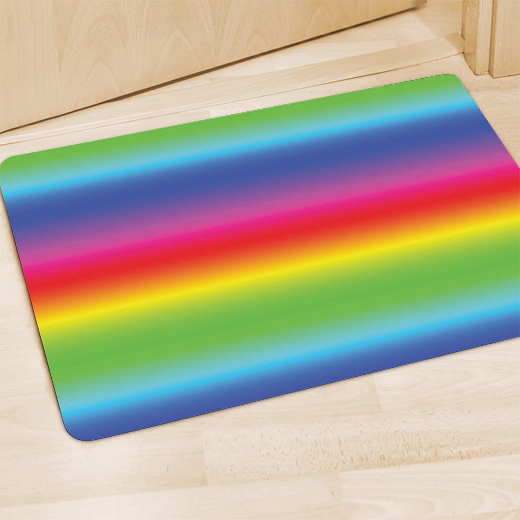 Rainbow Print Polyester Doormat