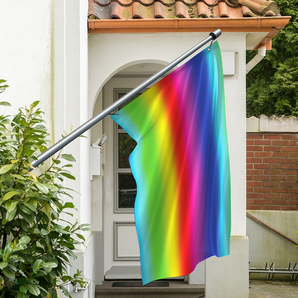 Rainbow Print Polyester Flag