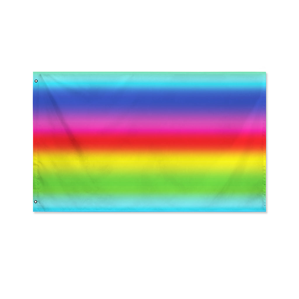 Rainbow Print Polyester Flag