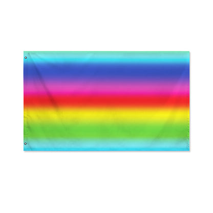 Rainbow Print Polyester Flag