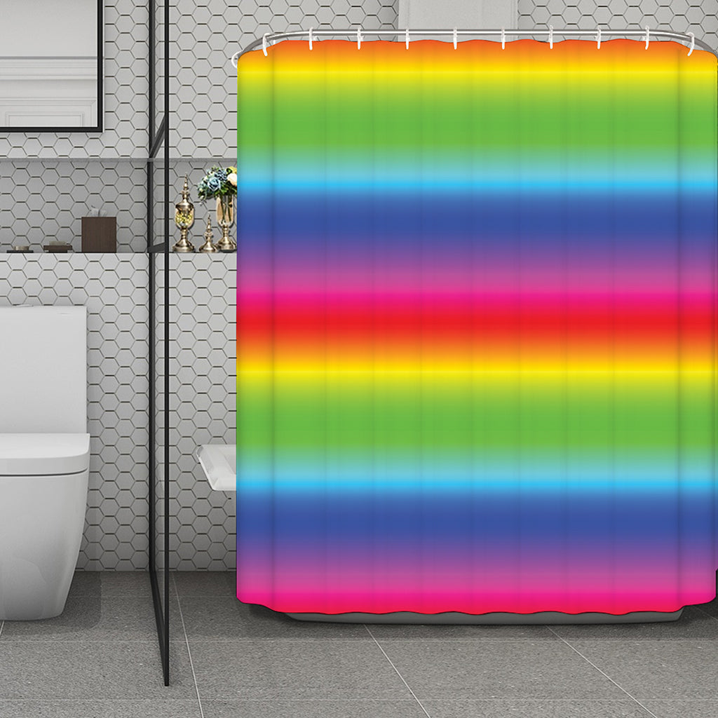 Rainbow Print Polyester Shower Curtain