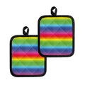 Rainbow Print Pot Holders