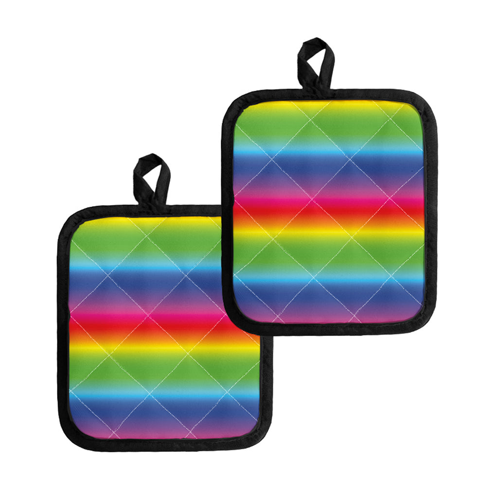 Rainbow Print Pot Holders