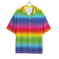 Rainbow Print Rayon Hawaiian Shirt