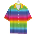 Rainbow Print Rayon Hawaiian Shirt