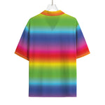 Rainbow Print Rayon Hawaiian Shirt