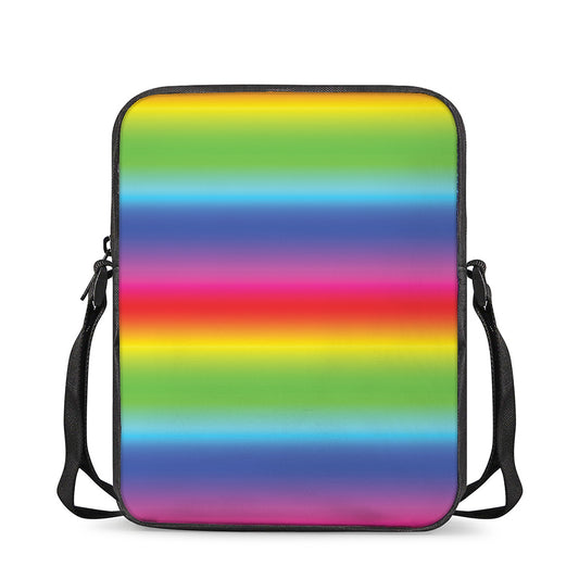 Rainbow Print Rectangular Crossbody Bag