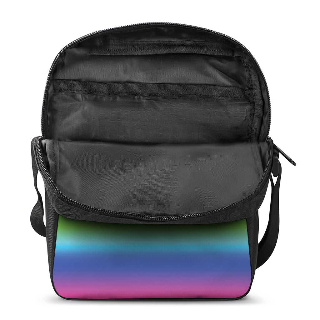 Rainbow Print Rectangular Crossbody Bag