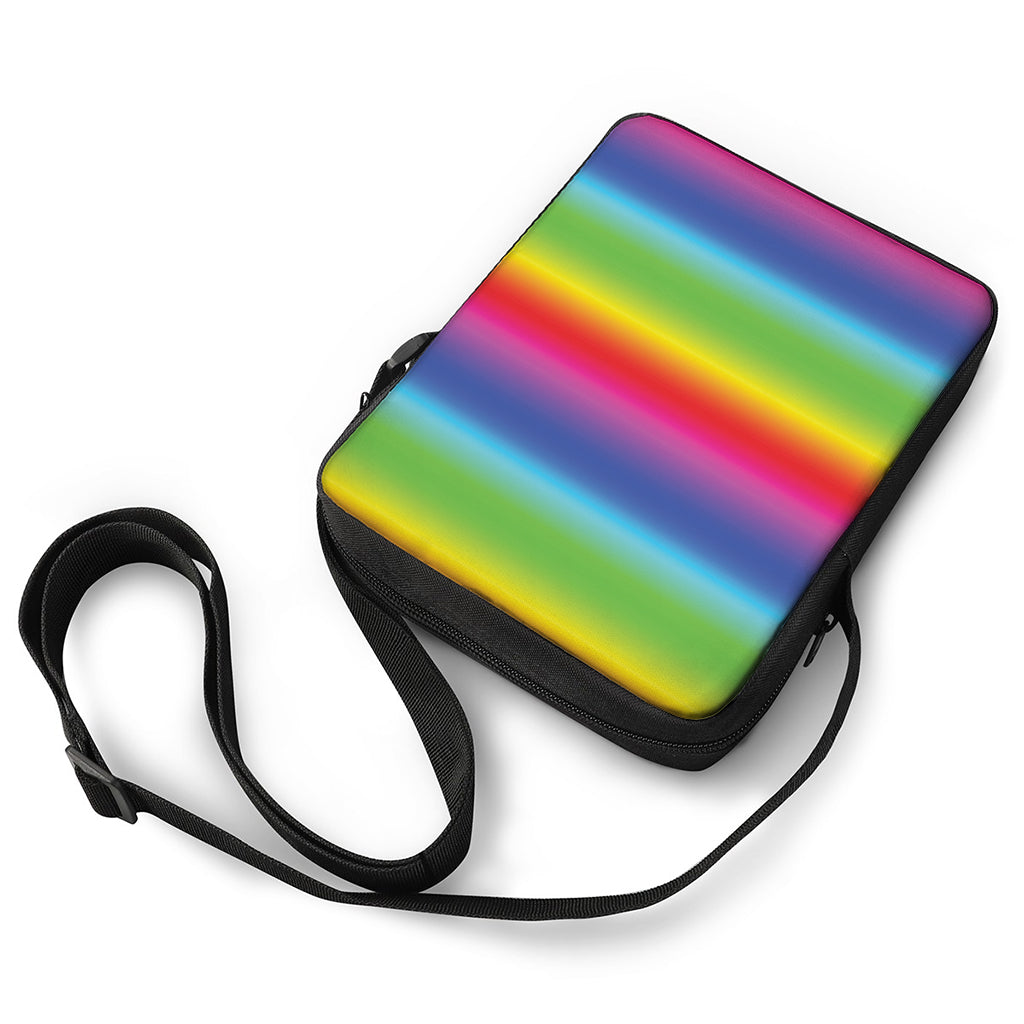 Rainbow Print Rectangular Crossbody Bag