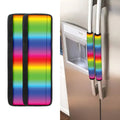 Rainbow Print Refrigerator Handle Covers