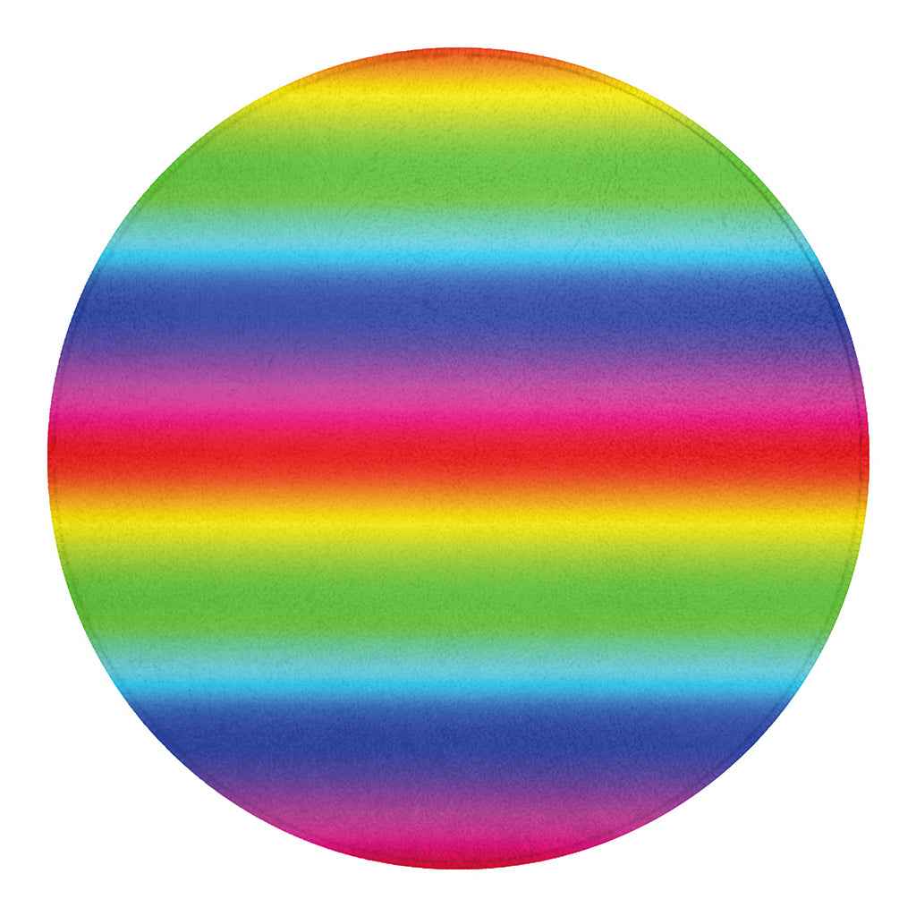 Rainbow Print Round Blanket