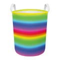 Rainbow Print Round Laundry Basket