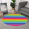 Rainbow Print Round Rug
