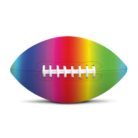 Rainbow Print Rugby Ball