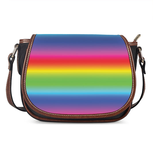 Rainbow Print Saddle Bag
