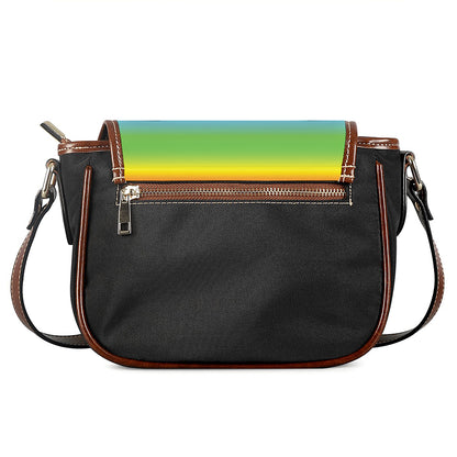 Rainbow Print Saddle Bag