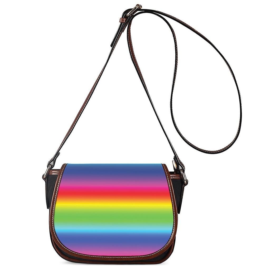 Rainbow Print Saddle Bag