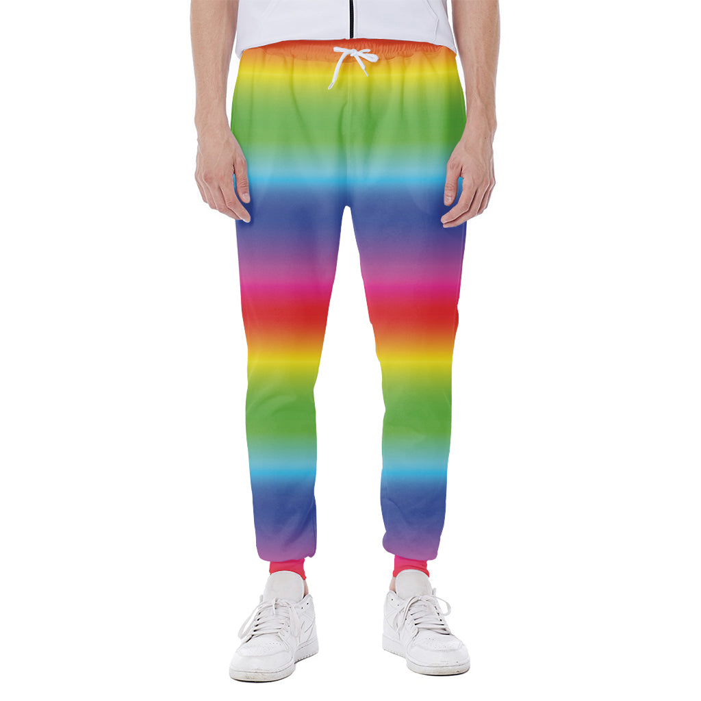 Rainbow Print Scuba Joggers