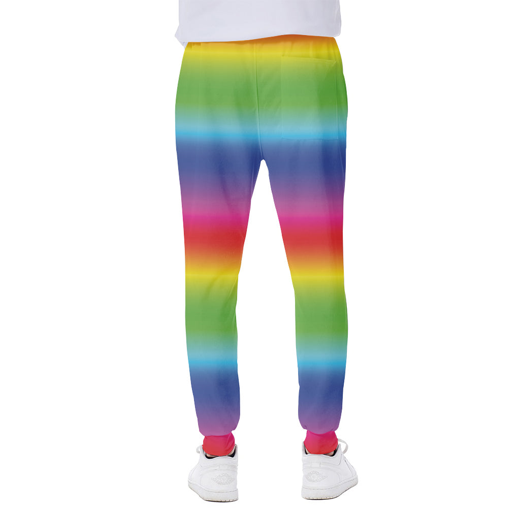 Rainbow Print Scuba Joggers