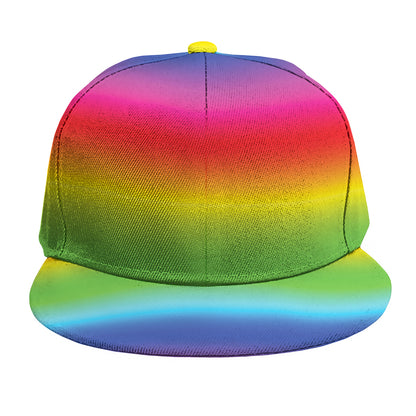 Rainbow Print Snapback Cap