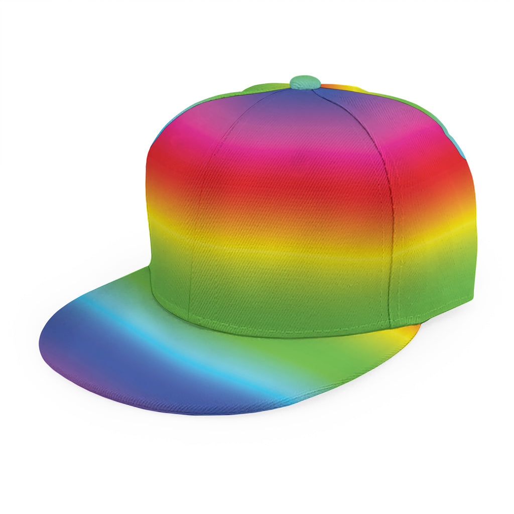 Rainbow Print Snapback Cap