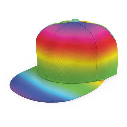 Rainbow Print Snapback Cap