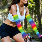 Rainbow Print Sun Protection Arm Sleeves