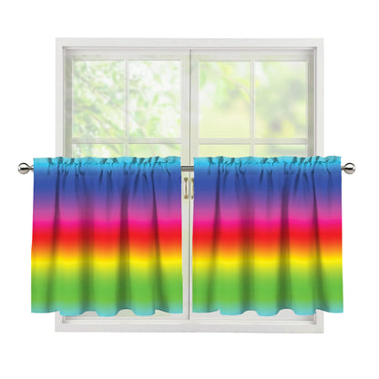 Rainbow Print Tier Curtains