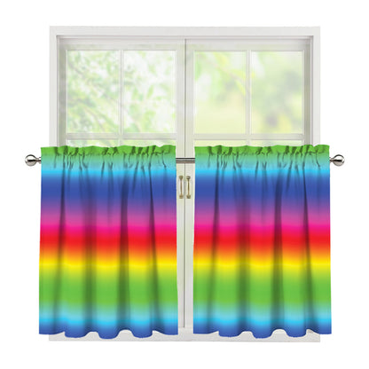 Rainbow Print Tier Curtains