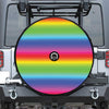 Rainbow Print Tire Cover With Camera Hole