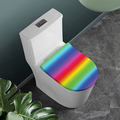 Rainbow Print Toilet Lid Cover