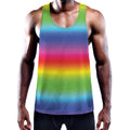 Rainbow Print Men's Workout Tank Top