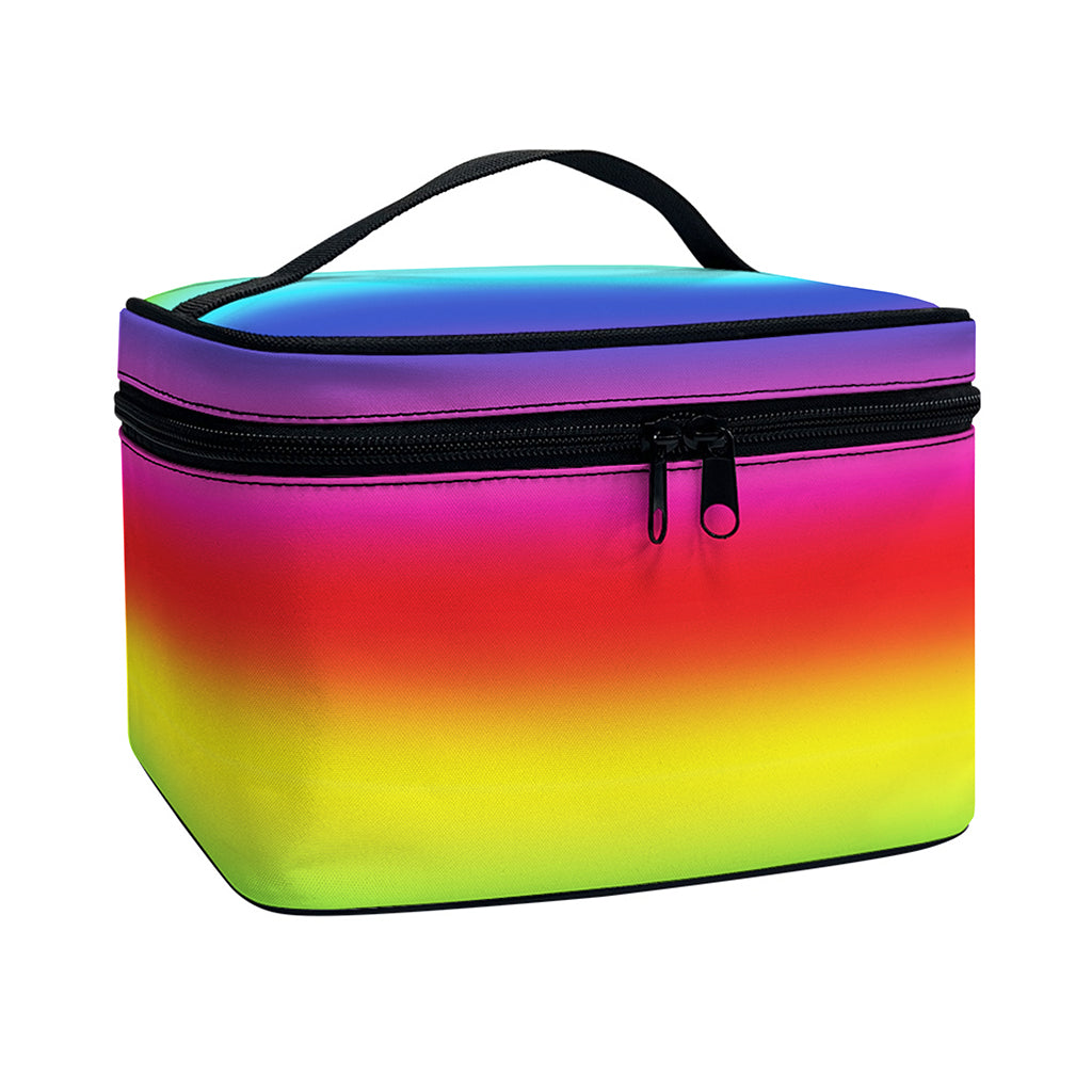 Rainbow Print Travel Makeup Bag