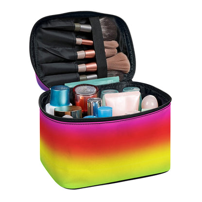 Rainbow Print Travel Makeup Bag
