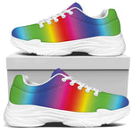 Rainbow Print White Chunky Shoes