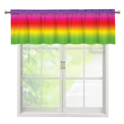 Rainbow Print Window Valance