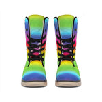 Rainbow Print Winter Boots