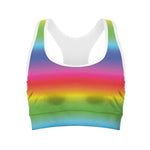Rainbow Print Women's Sports Bra