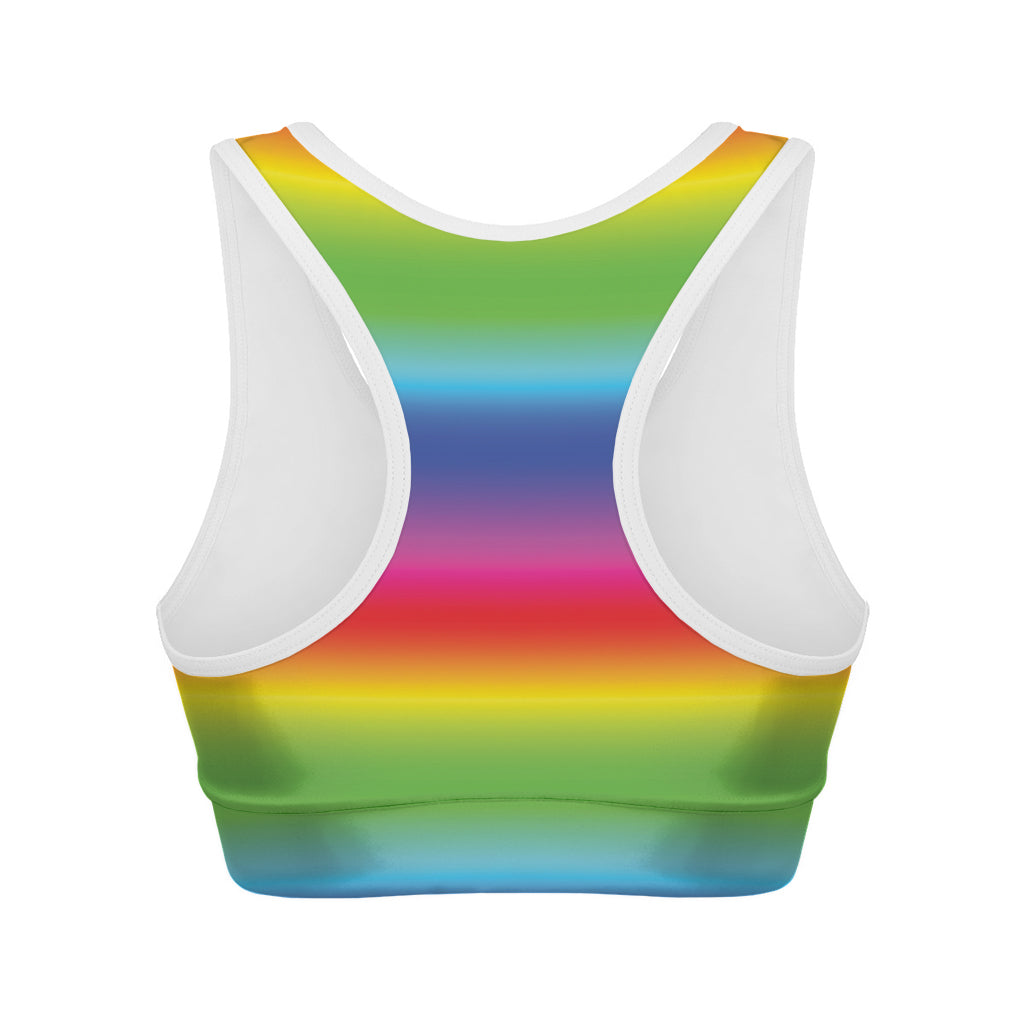 Rainbow Print Women's Sports Bra