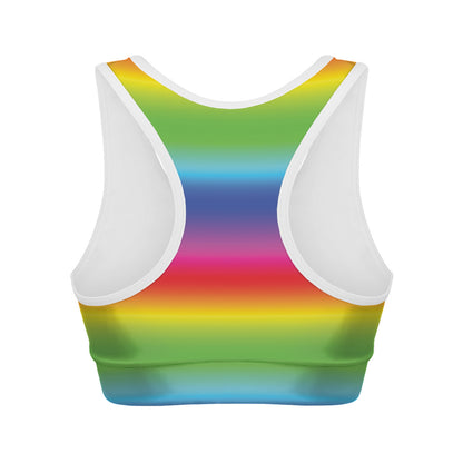 Rainbow Print Women's Sports Bra